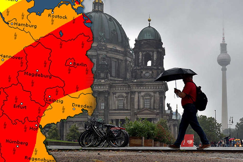 In Berlin und Brandenburg herrscht Warnstufe drei. Neben einer Hitzewarnung, wurde auch eine Unwetterwarnung herausgegeben.