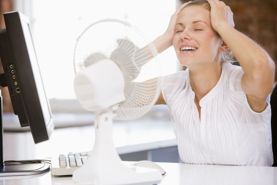 Ventilatoren sorgen im Büro für leichte Abkühlung.