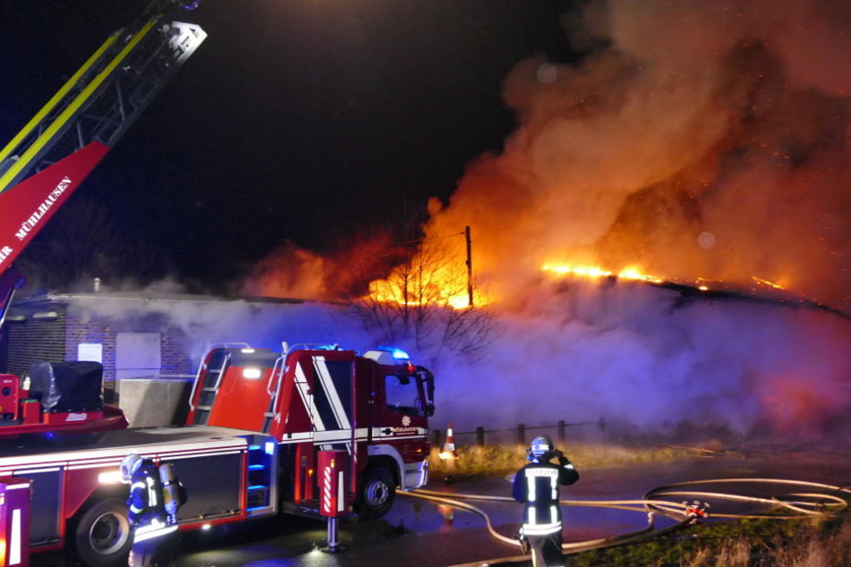 Stundenlang brannte es in der Halle.