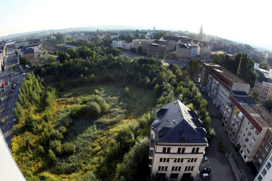 Es war einmal mitten in der Chemnitzer City: das Contiloch vor acht Jahren.