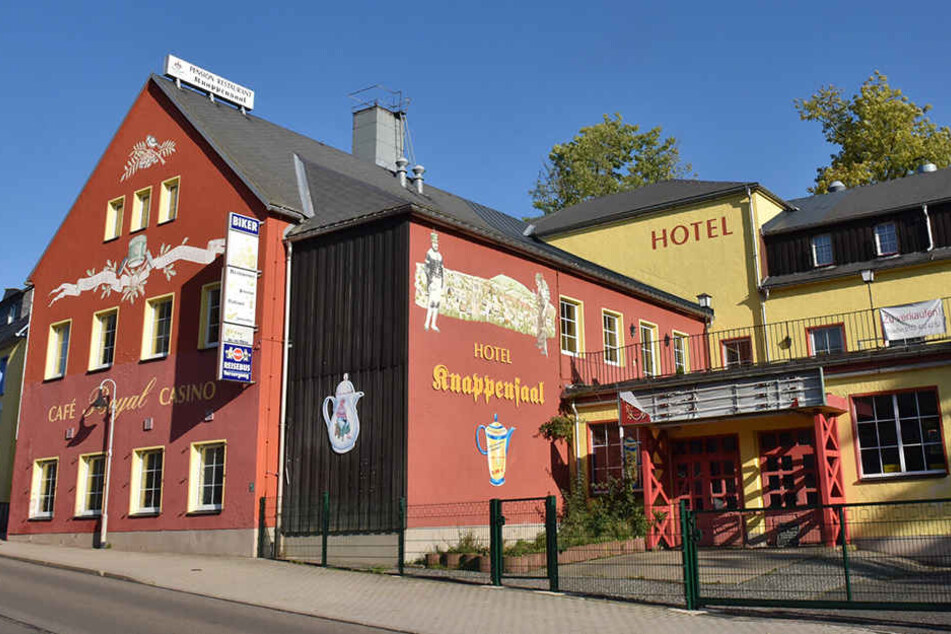 Das Restaurant
des garni Hotels
„Knappensaal“
empfängt keine
Gäste mehr.