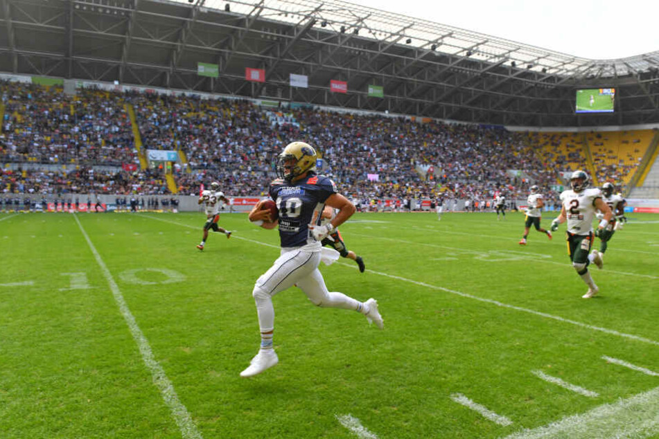 Quarterback Garret Safron begeisterte im zweiten Viertel mit einem 69-Yard-Lauf.