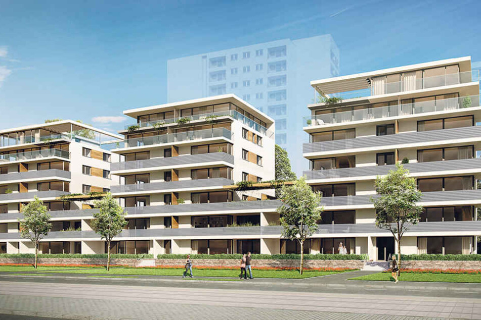 Die „Lenné-Terrassen“ sollen bis 2018 entlang der Lennéstraße gegenüber der
Gläsernen Manufaktur gebaut werden.