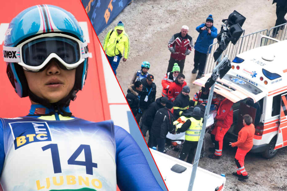 Bei einem Trainingssprung im slowenischen Ljubno stürzte die Chinesische Skispringerin Xinyue Chang (23) schwer.