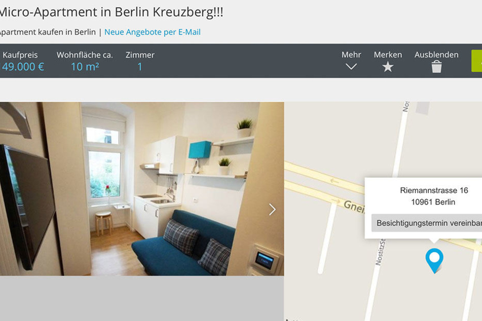 Spartanisch eingerichtet und doch alles vorhanden, so sieht die Anzeige der Wohnung aus.