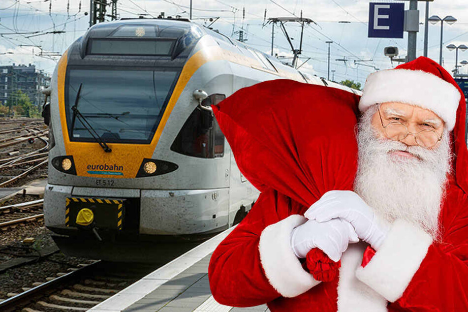 Mit Sack und Pack fährt der Nikolaus am Nikolaustag von Altenbeken nach Paderborn und zurück.