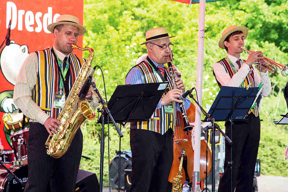 Reisten aus Russland zum Festival an: Die Band „Uralskiy Dixieland“.