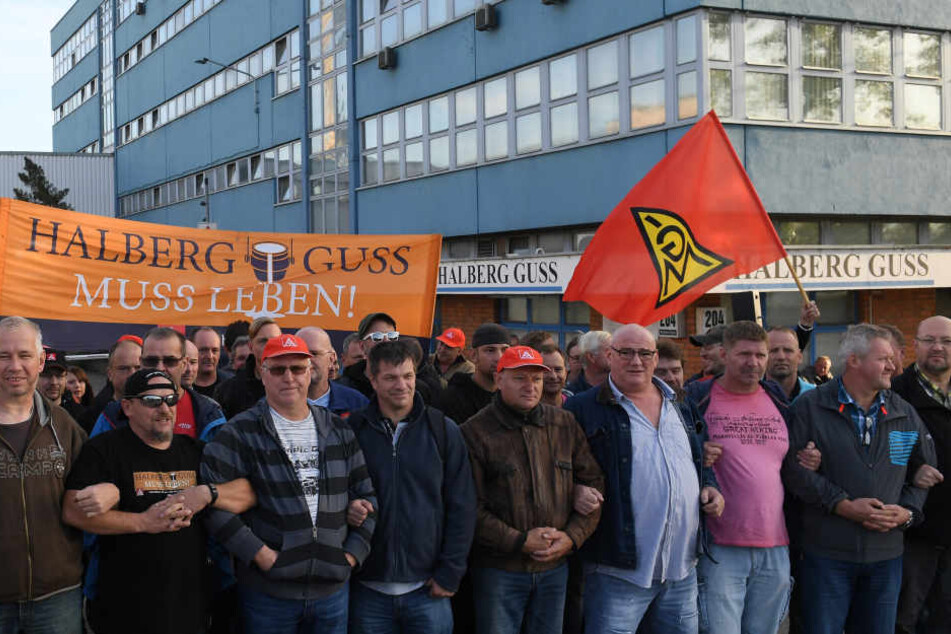 Gestern gingen die Beschäftigten der Leipziger Halberg-Gießerei erneut auf die Straße. Der Streik dauerte 24 Stunden.