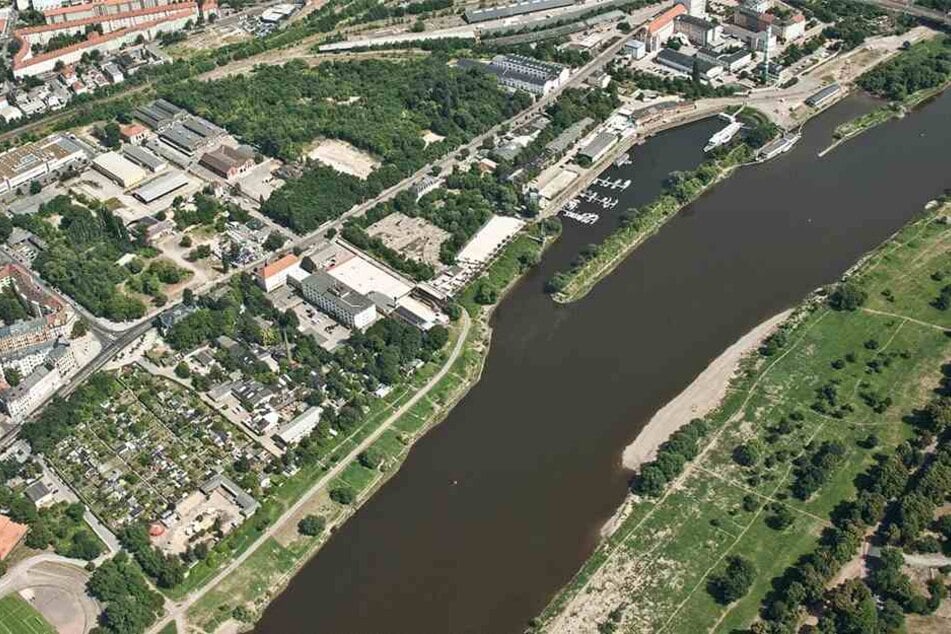 "Marina Garden": Zwischen Alexander-Puschkin-Platz und Elbe gelegen, sollen für 68 Millionen Euro mehr als 150 Wohnungen entstehen.