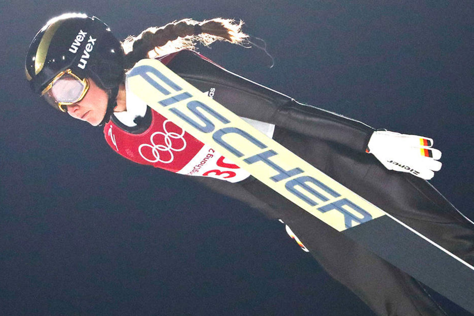 Carina Vogt, Olympiasiegerin von Sotschi 2014 belegte den 5. Platz.