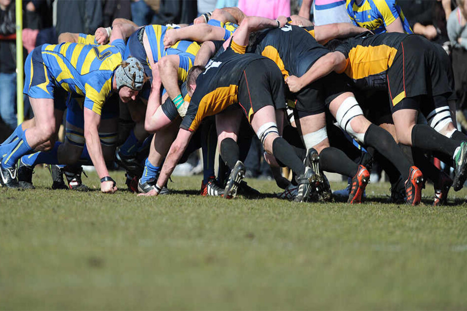 Die deutsche 15er-Rugby-Nationalmannschaft, hier gegen Schweden, tritt am Samstag im Bruno-Plache-Stadion gegen Brasilien an.