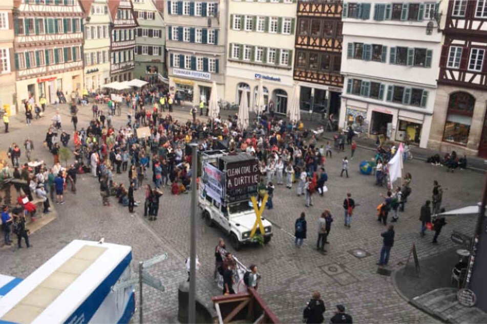 Diesen Schnappschuss hatte Palmer während der Klima-Demo in Tübingen gemacht.
