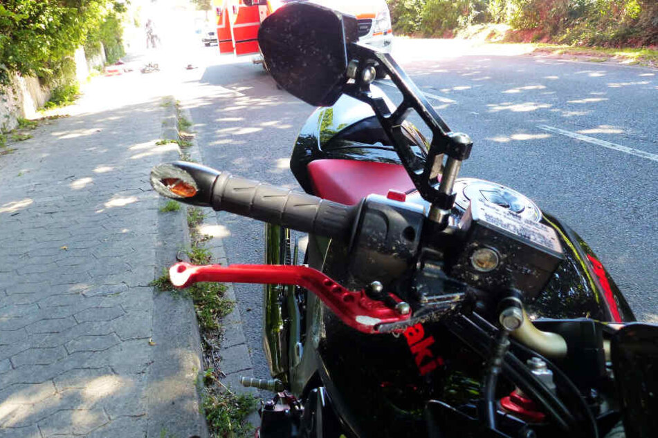 Die Kawasaki musste abgeschleppt werden.