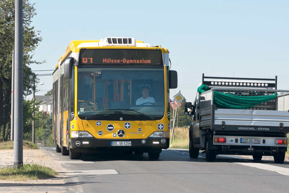Der klimatisierte Test-Bus fährt meist auf der Linie 64
(Kaditz-Elbepark-Waldschlößchen-Reick).