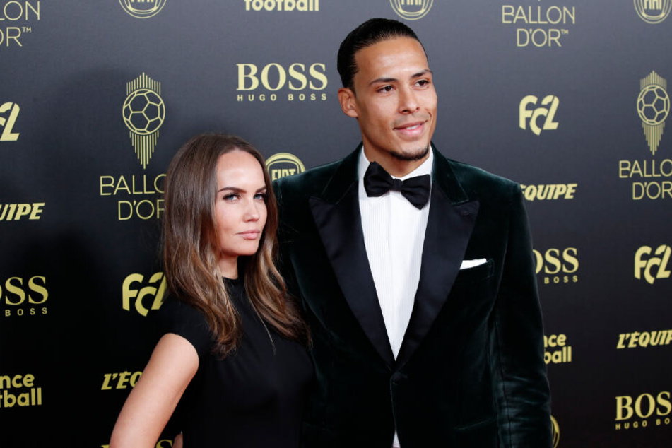 Liverpools Virgil van Dijk (28) und seine Frau Rike bei der Fußballer-Ehrung.