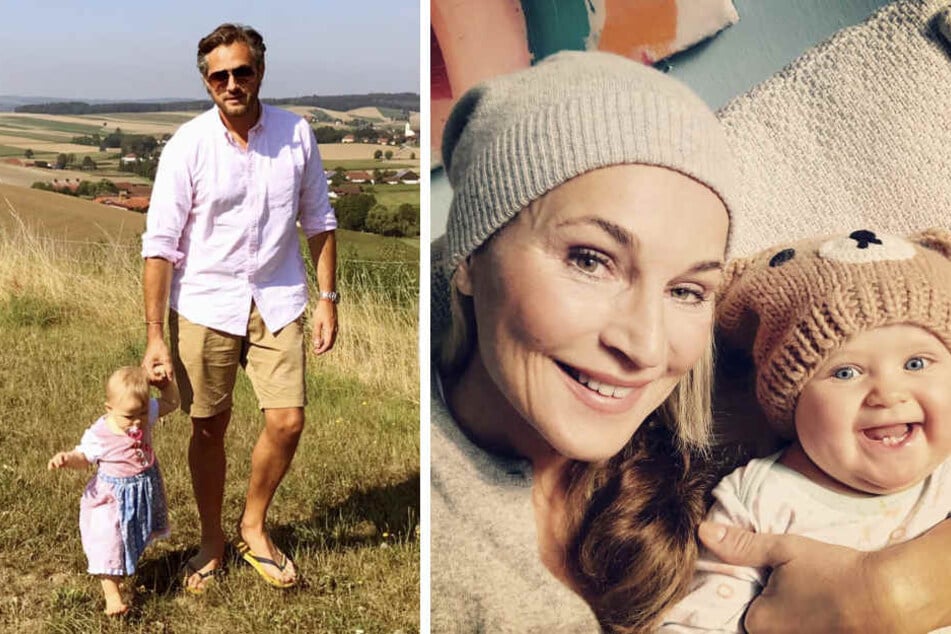 Ava kann einfach alles tragen: Entweder zuckersüße Bären-Mütze oder eben ein Dirndl. (Bildmontage)