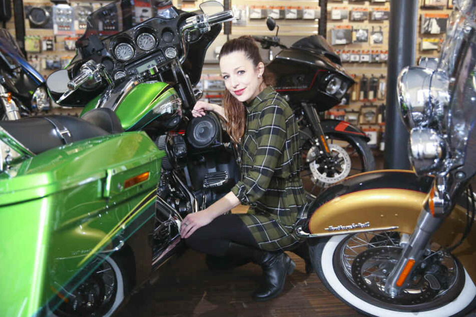 Projektleiterin Daniela Hesse (34) ist schon jetzt heiß auf die Harley Days Dresden 2019.