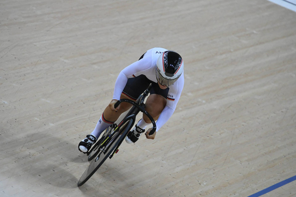 Kristina Vogel vom Erdgas Team Chemnitz holte am Dienstagabend Olampia-Gold im Sprint.