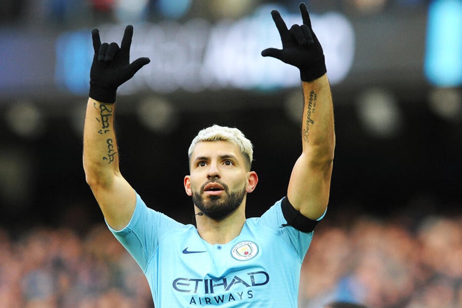 Erzielte seine Liga-Saisontreffer 15-17: Sergio "Kun" Agüero traf gleich drei Mal für Manchester City.