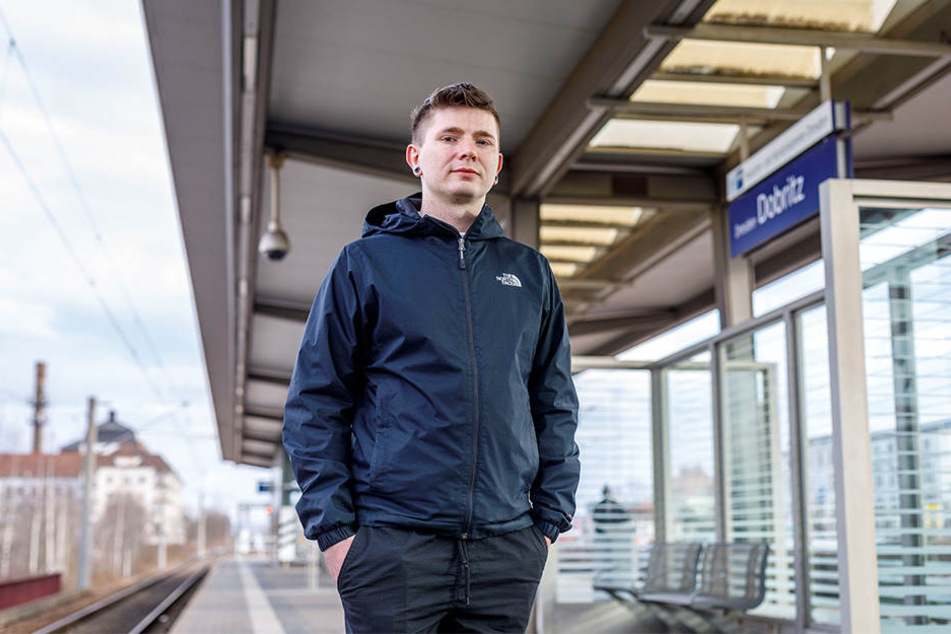 Tom P. (29) wurde direkt neben der Überwachungskamera am Haltepunkt Dobritz zusammengeschlagen.
