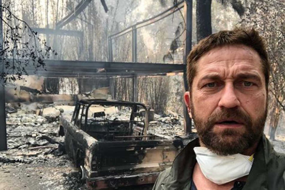 Die Flammen haben alles zerstört: Gerard Butler (48) hat sein Haus verloren.