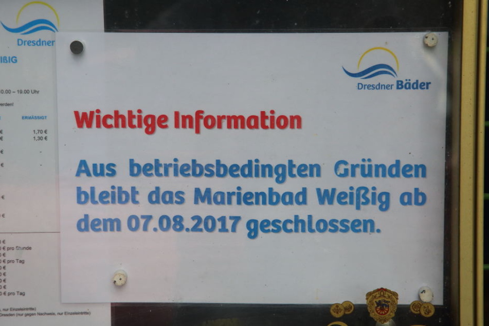 Das Marienbad muss wegen Wassermangel schließen.
