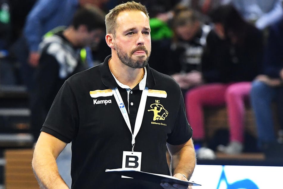 HCE-Coach Christian Pöhler durfte sich freuen: Erstmals in dieser Saison steht Elbflorenz nicht auf einem Abstiegsplatz.