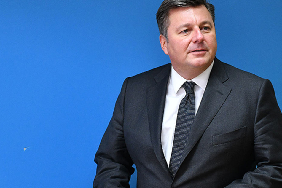 Andreas Geisel (SPD), Innensenator von Berlin, bei einem Pressegespräch.