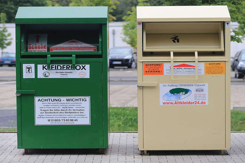 Der Mann war in den Altkleider-Container geklettert, um die Anziehsachen herauszuholen, kam aber nicht mehr allein heraus (Symbolbild).