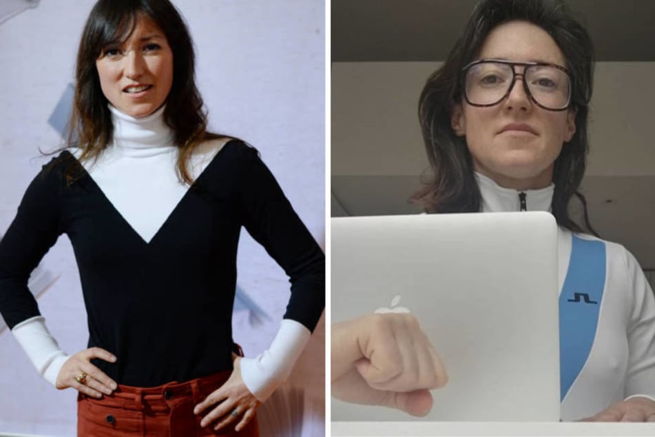 Mission erfüllt: Alle achten auf Charlottes Nippel, keiner auf das Apple-Logo.