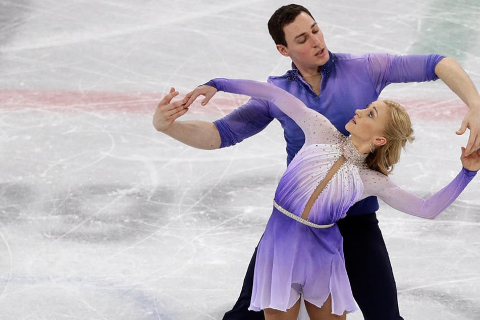Das Eiskunstlaufpaar bei seiner Gold-Kür in Pyeongchang.