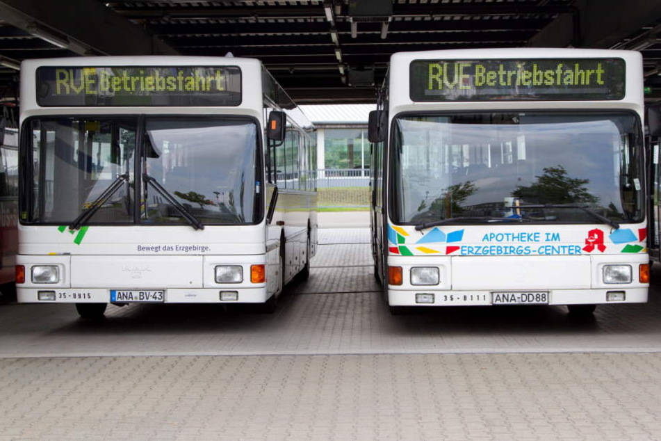 Der Betriebshof der RVE in Annaberg.