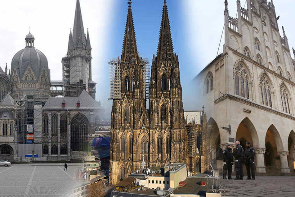 Der Aachener Dom, der Kölner Dom und das historische Rathaus Münster stehen kaum wie andere Wahrzeichen für ihre Stadt.