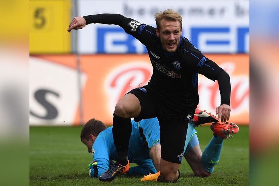 Ben Zolinski machte nach acht Minuten das 1:0 gegen die Sportfreunde Lotte.