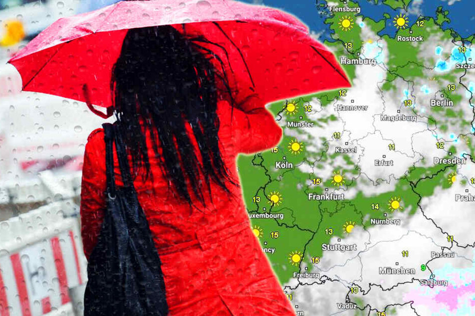 Mal Sonne, mal Regen: Das Wetter in Deutschland bleibt weiter wechselhaft. (Bildmontage)