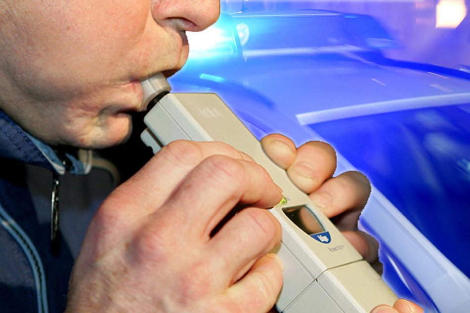 Der Alkoholtest bei der Polizeikontrolle ergab 3,4 Promille. (Symbolbild)