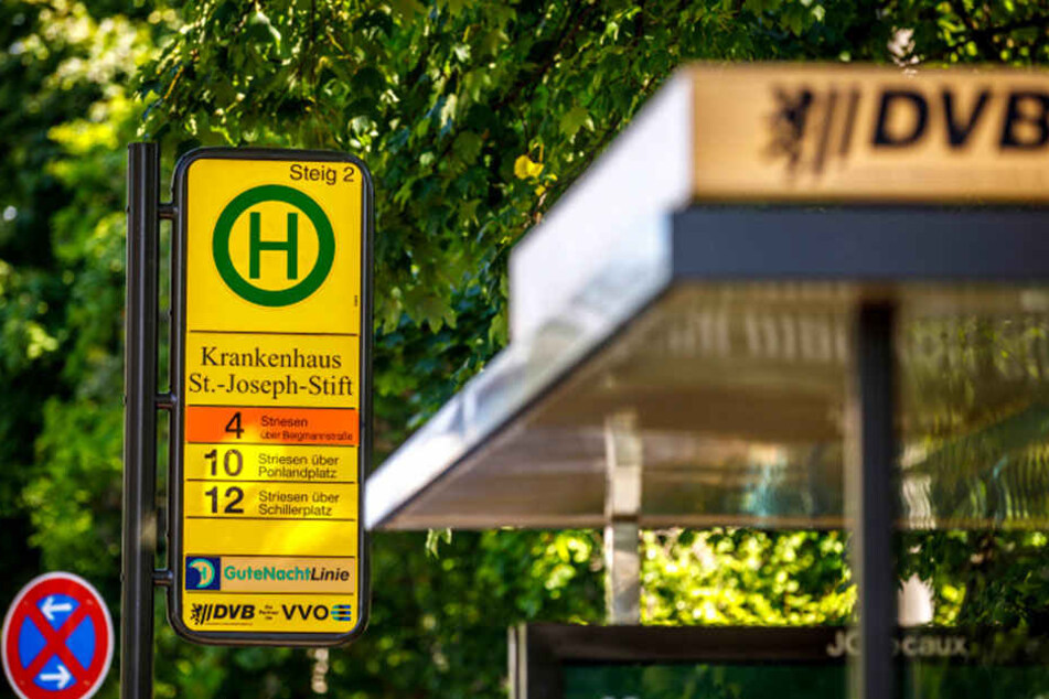 Betroffen waren DVB-Haltestellen der Straßenbahnlinie 4.
