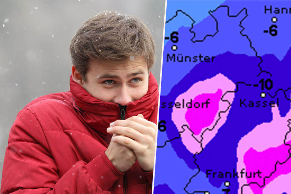 Die Tiefstwerte in NRW liegen nachts bei eiskalten -5 bis -10 Grad.
