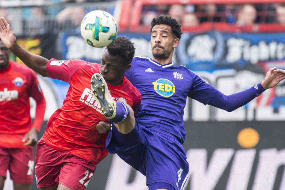Doppelpacker Christopher Antwi-Adjei war für den VfL Osnabrück nicht zu halten.