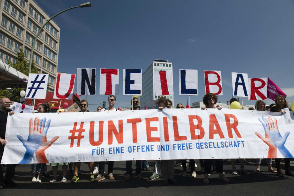 Eine "Unteilbar"-Demo in Berlin.