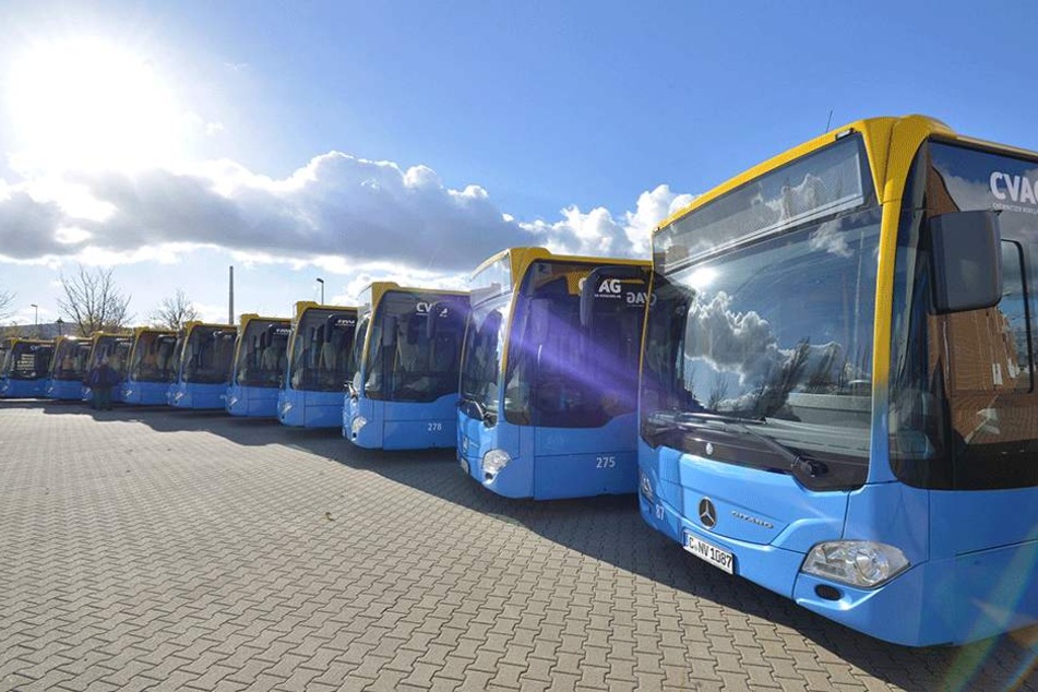 Ein ganzer Schwung moderner Busse ist im Betriebshof der CVAG angekommen.