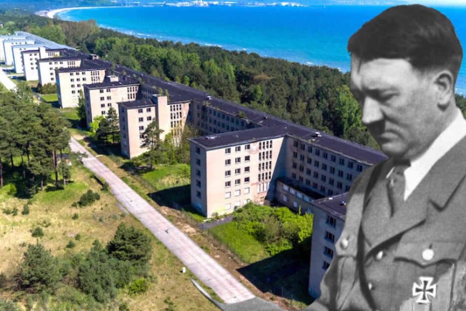 Einer der Investoren der als "Seebad der 20.000" von Hitler geplanten Ferienanlage meldet Insolvenz an. (Bildmontage)