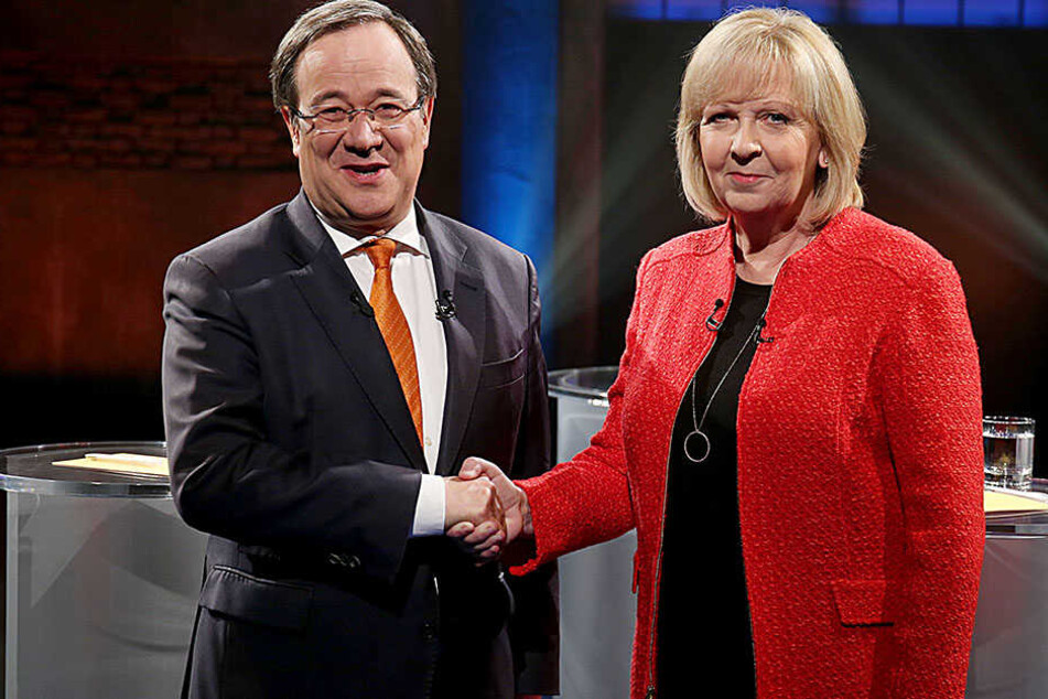 Armin Laschet (CDU) und Hannelore Kraft (SPD) beim großen TV-Duell am 2. Mai.