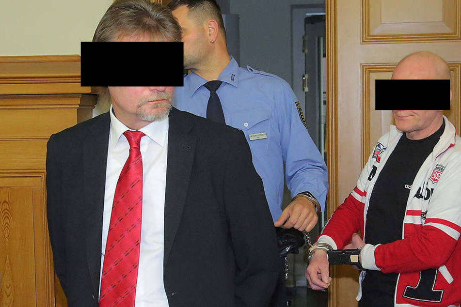 Hagen T. (57) und Jan R. (52) vor dem Landgericht in Görlitz.
