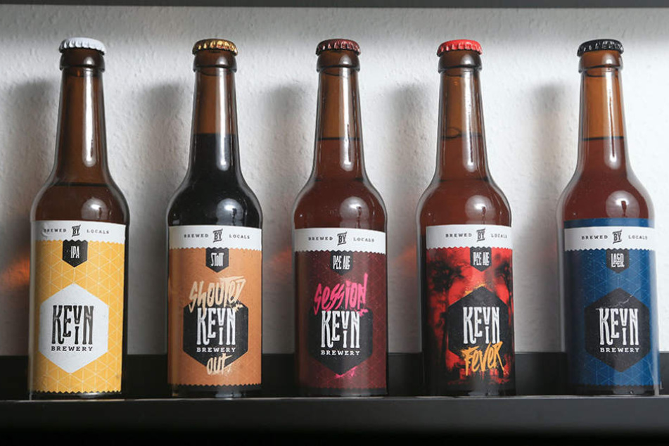 Fünf Sorten Craft-Beer bietet die Kevin-Brewery aus Zwickau derzeit an.