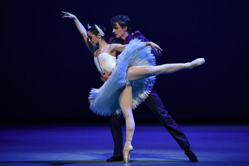 Laura Costa Chaud und Jean-Blaise Druenne als Odette und Siegfried.