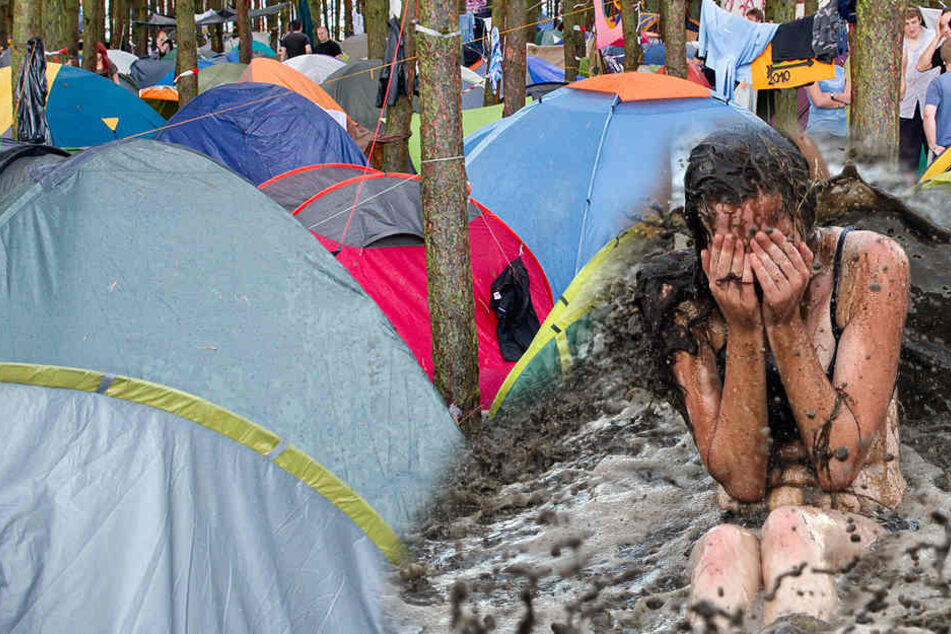 Durch ein Windböe brach ein Ast von einem Baum ab und verletzte fünf Festivalbesucher.