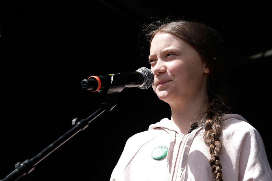 Greta Thunberg (16), Klimaaktivistin und Schülerin aus Schweden, spricht vor einem Klimamarsch in der dänischen Hauptstadt.