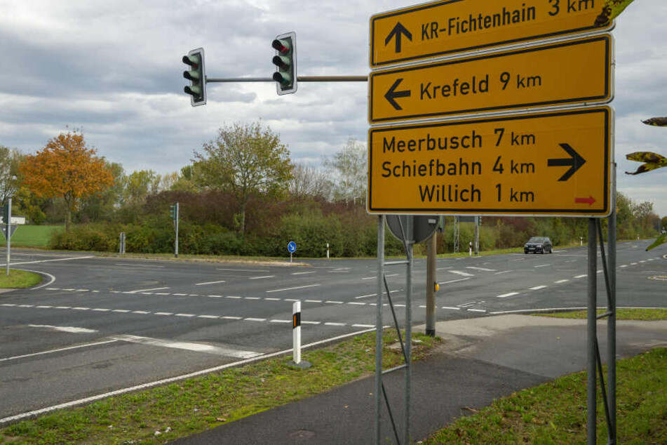 Die Kreuzung, an der Spezialeinheiten die Frau aus der Hand der Entführer befreien konnten.
