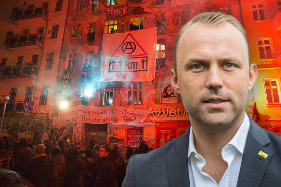 Sebastian Czaja ist besorgt über die aktuellen Entwicklungen. Ein Masterplan für die Rigaer Straße 94 muss her. (Bildmontage)